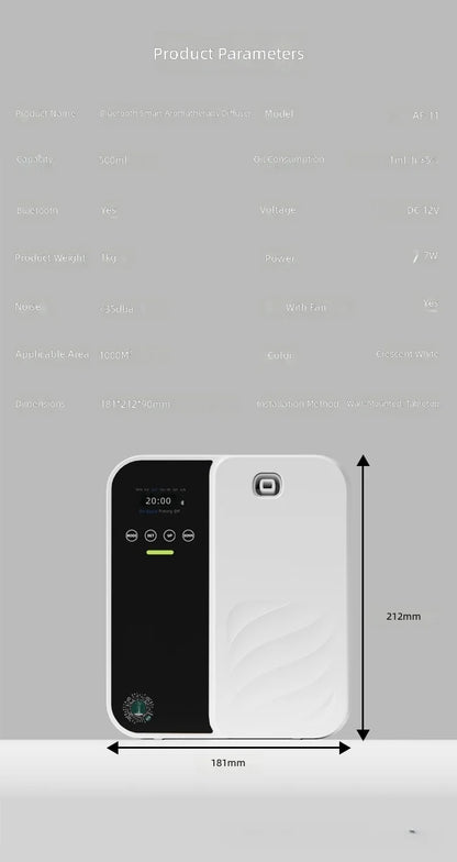 Aromatherapy Diffuser Automatic Fragrance Dispenser Home & Hotel Use Deodorizing Essential Oil Diffuser Mobile Control