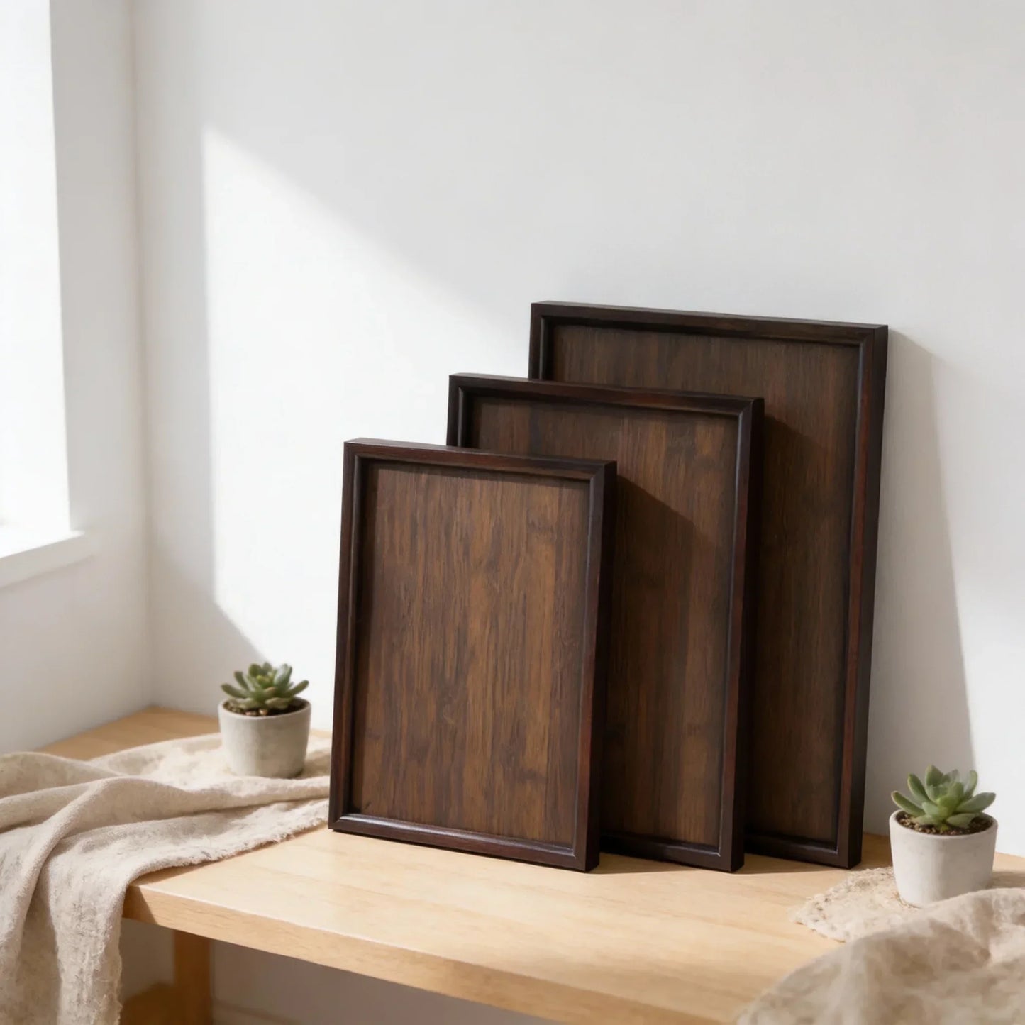 1pc Rectangular Wooden Serving Tray Dust-resistant Portable Tray Tableware Food Tray Home For Kitchen Dining Party Tea Bar Tray