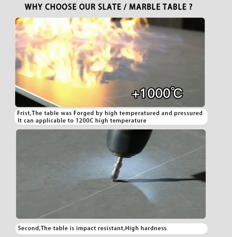 Rectangle Dinning Table 6 Seater Dining Table Set Living Room Furniture Luxury Dining Stainless Steel Slate Top Dining Table