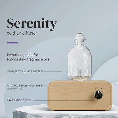 Nebulizing Essential Oil Diffusers For Aromatherapy - Battery Operated Diffuser Wood & Glass Oil Diffuser For Home Office