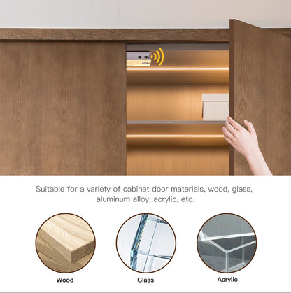 8mm Under Cabinet COB LED Strip Light Smart Door Sensor Switch for Bookcase Showcase Wardrobe  Closet Lighting Decor 1m-5m