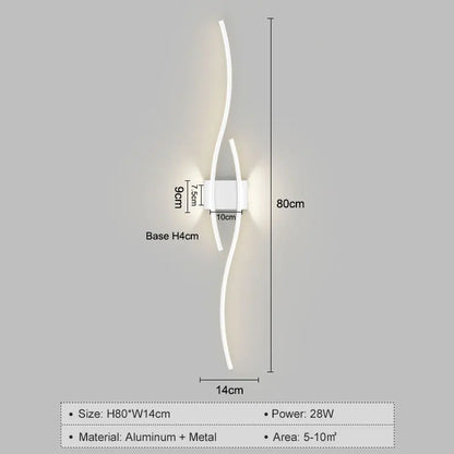 Modern LED Wall Lamps for Bedroom Bedside Wall Sconces Living Room Foyer Home Indoor Wall Lighting Fixture Interior Lamps Aisle
