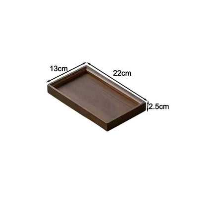 1pc Rectangular Wooden Serving Tray Dust-resistant Portable Tray Tableware Food Tray Home For Kitchen Dining Party Tea Bar Tray