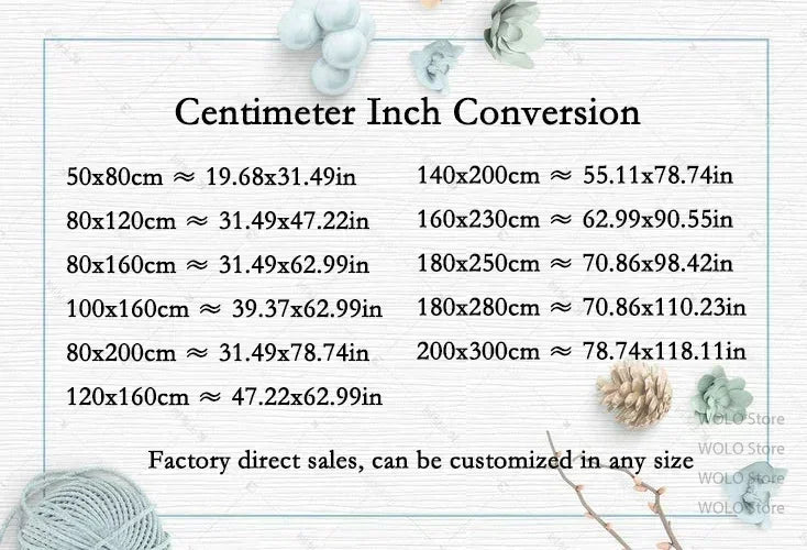 Persian-Style Floor Mat Classical Living Room Large Size Non-Slip Carpet Floor Bedroom and Living Room Lounge Rug Easy Clean