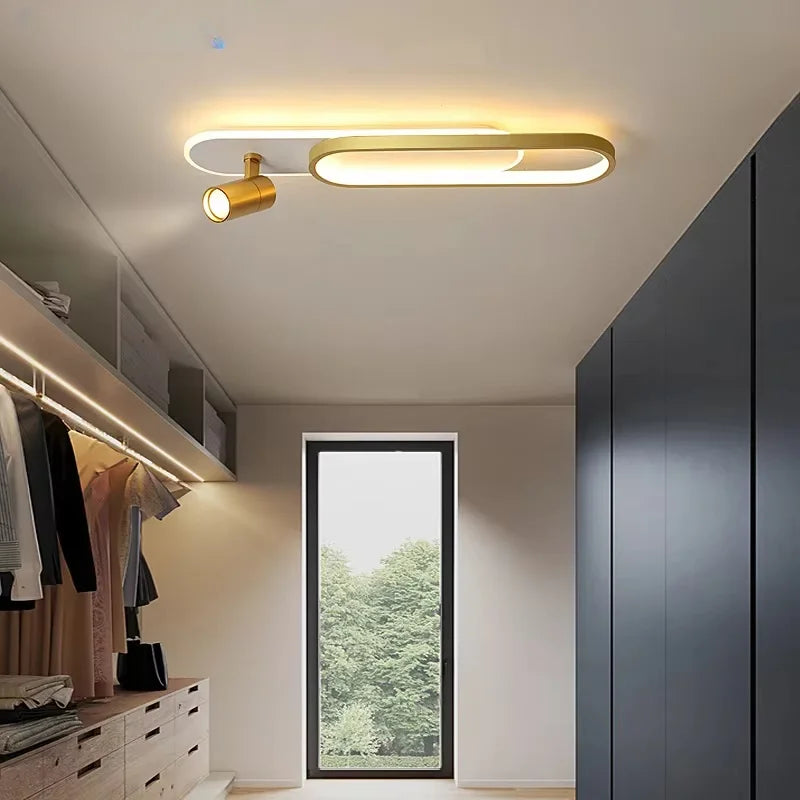 Minimalist LED Ceiling Light Long Strip Dining Room Track Spotlights Bedroom Hall Corridor Lamps for Lobby Lighting
