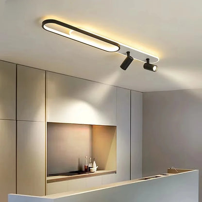 Minimalist LED Ceiling Light Long Strip Dining Room Track Spotlights Bedroom Hall Corridor Lamps for Lobby Lighting