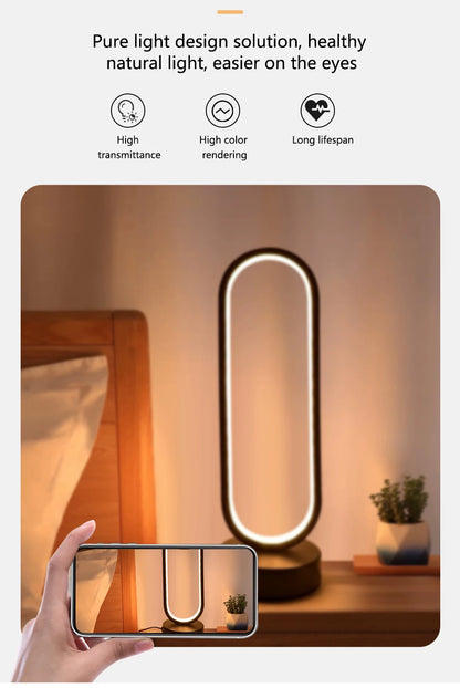 Bedroom Ring Night Lamp Living Room Three Color Dimmable Bed Lamp Led Night Lamp Ambient Light Desk Nightstand Table Accessories
