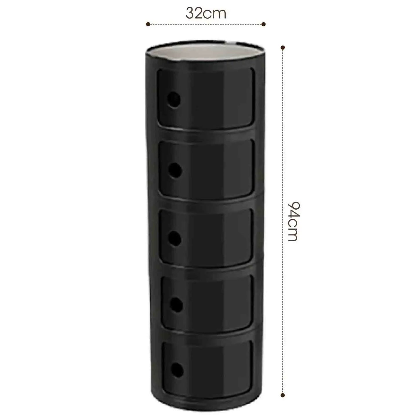 Bedside Table with Drawers Small Round Side Table Storage Cabinet Plastic Side Cabinet Nightstand for Bedroom Living Room