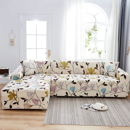 new style printed L shape sofa covers for living room sofa protector anti-dust elastic stretch covers for corner sofa cover