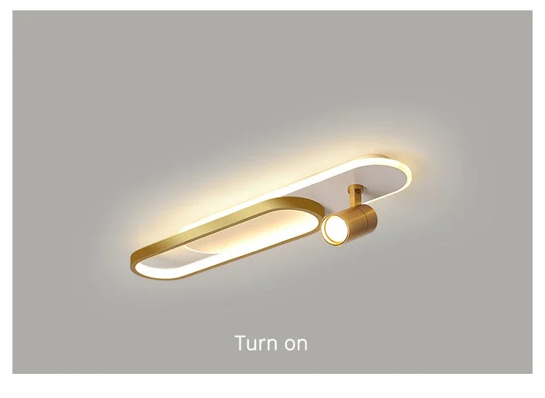 Minimalist LED Ceiling Light Long Strip Dining Room Track Spotlights Bedroom Hall Corridor Lamps for Lobby Lighting