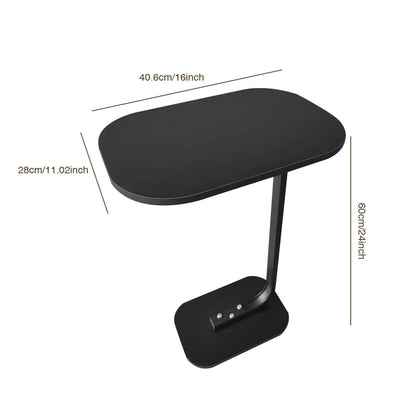 Modern Living C Shaped Sofa Side Table  24 in Tall Portable Corner Table C Shaped End Table for Coffee Drink Snack Living Room