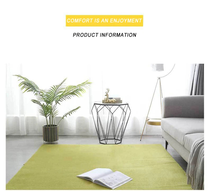 VIKAMA Modern Coral Velvet Carpet Soft Non-Slip Living Room Bedroom Carpet Large Area Children's Play Floor Mat For Home Decor
