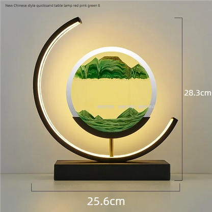 LED Moving Sand Art Table Lamp Quicksand Night Light 3D Sandscape Hourglass Bedside Lamps Flowing Sand Painting Home Decor Gifts