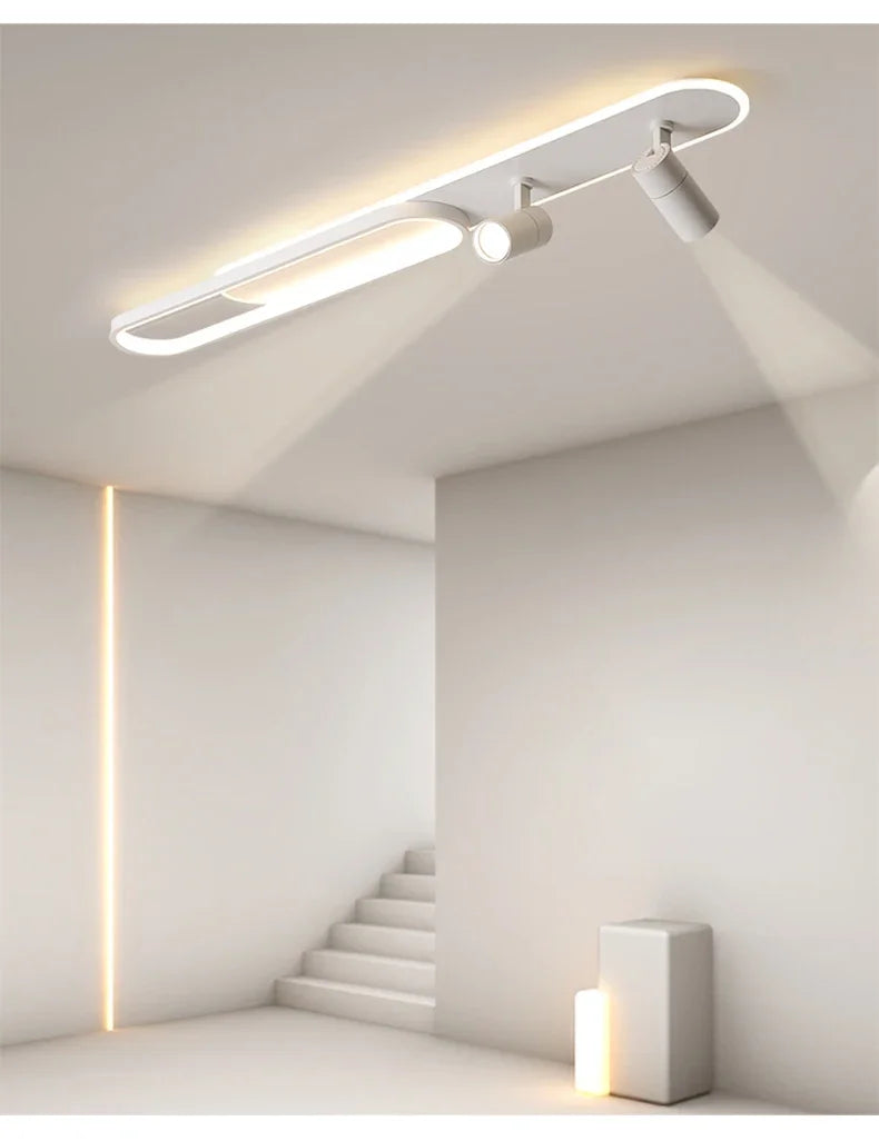 Minimalist LED Ceiling Light Long Strip Dining Room Track Spotlights Bedroom Hall Corridor Lamps for Lobby Lighting