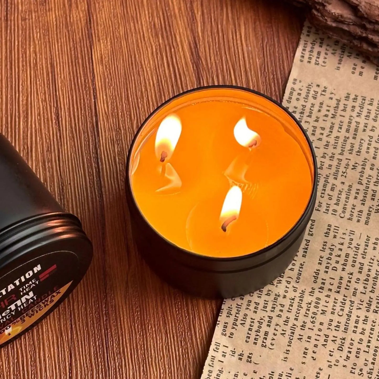 Power Outage Candles Unscented Candles with Jar 36 Hours Long Burning 3-Wick Lamp for Home Outdoor Activities Survival Fishing