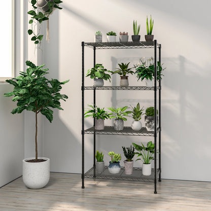 3/4/5 Tier Heavy Duty Shelving Units, Adjustable Metal Wire Storage Rack for Kitchen Garage Pantry Living Room Warehouse