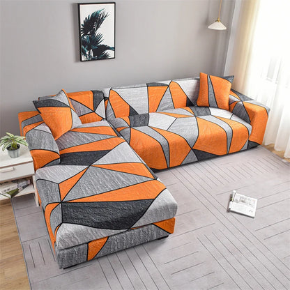 new style printed L shape sofa covers for living room sofa protector anti-dust elastic stretch covers for corner sofa cover