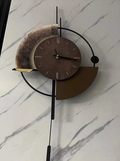 Living Room Wall-mounted Clock TV Background Wall Decoration Porch Wall Clocks with LED Light Home Decoration