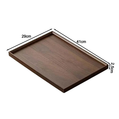 1pc Rectangular Wooden Serving Tray Dust-resistant Portable Tray Tableware Food Tray Home For Kitchen Dining Party Tea Bar Tray
