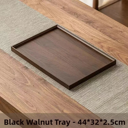 1pc Rectangular Wooden Serving Tray Dust-resistant Portable Tray Tableware Food Tray Home For Kitchen Dining Party Tea Bar Tray