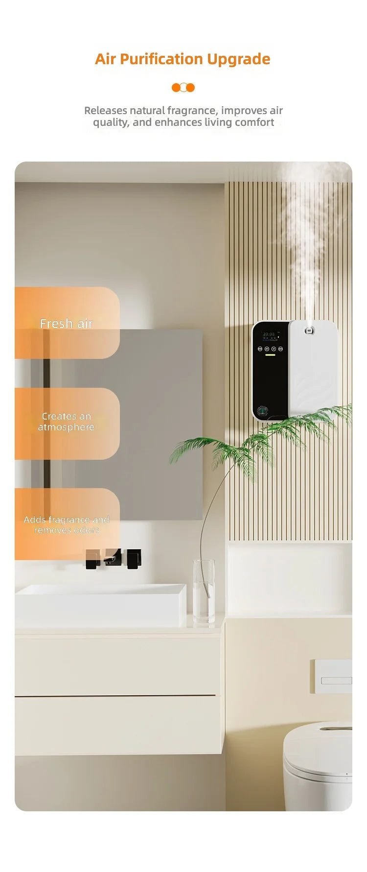 Aromatherapy Diffuser Automatic Fragrance Dispenser Home & Hotel Use Deodorizing Essential Oil Diffuser Mobile Control