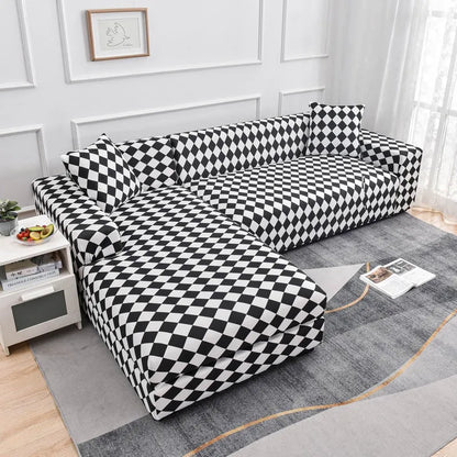 new style printed L shape sofa covers for living room sofa protector anti-dust elastic stretch covers for corner sofa cover