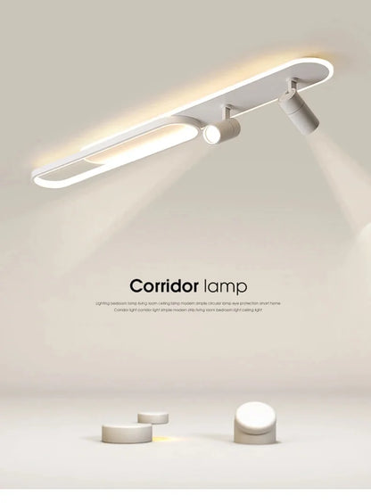 Minimalist LED Ceiling Light Long Strip Dining Room Track Spotlights Bedroom Hall Corridor Lamps for Lobby Lighting