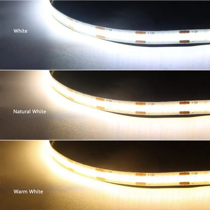 8mm Under Cabinet COB LED Strip Light Smart Door Sensor Switch for Bookcase Showcase Wardrobe  Closet Lighting Decor 1m-5m