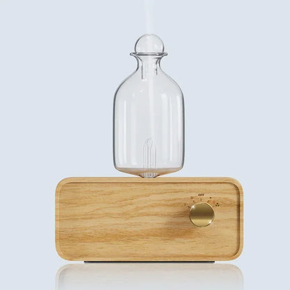 Nebulizing Essential Oil Diffusers For Aromatherapy - Battery Operated Diffuser Wood & Glass Oil Diffuser For Home Office