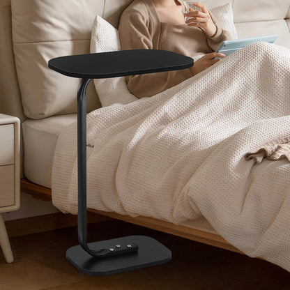 Modern Living C Shaped Sofa Side Table  24 in Tall Portable Corner Table C Shaped End Table for Coffee Drink Snack Living Room