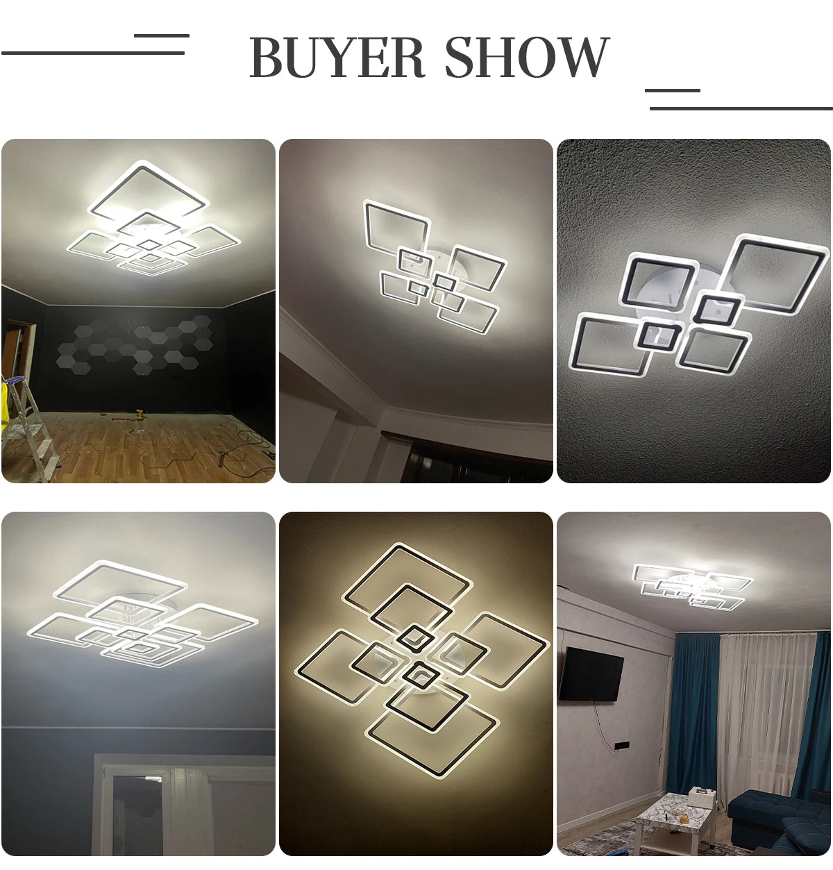 Nordic Pendant Light Ceiling Lamp Modern square LED Chandelier Suitable for Bedrooms Living Rooms Kitchen Dining Lighting Decor
