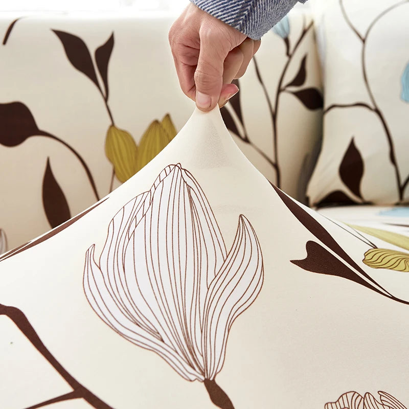new style printed L shape sofa covers for living room sofa protector anti-dust elastic stretch covers for corner sofa cover