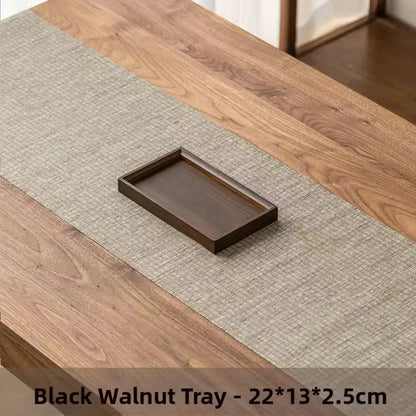 1pc Rectangular Wooden Serving Tray Dust-resistant Portable Tray Tableware Food Tray Home For Kitchen Dining Party Tea Bar Tray
