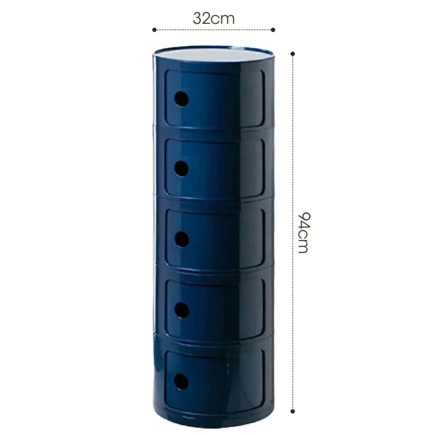 Bedside Table with Drawers Small Round Side Table Storage Cabinet Plastic Side Cabinet Nightstand for Bedroom Living Room
