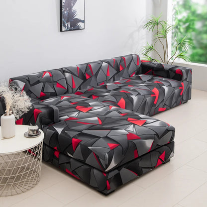 new style printed L shape sofa covers for living room sofa protector anti-dust elastic stretch covers for corner sofa cover