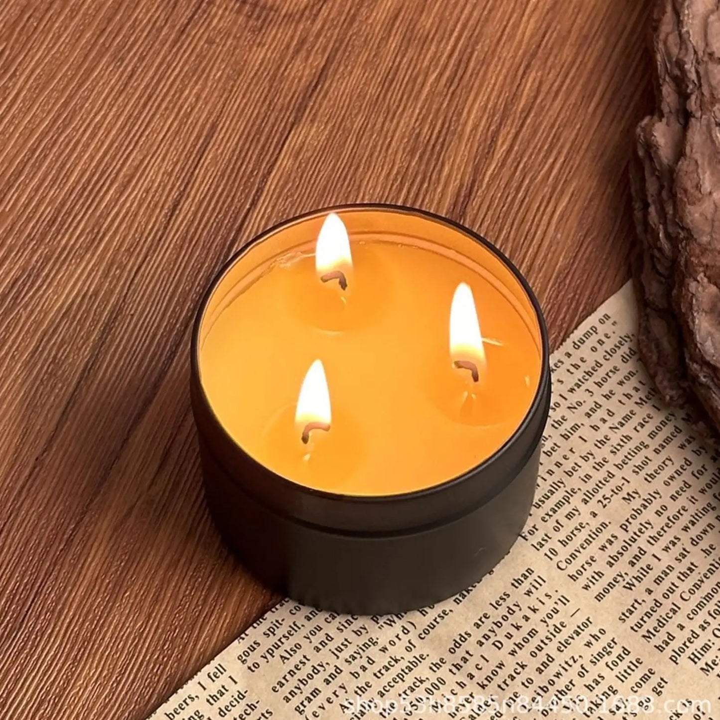 Power Outage Candles Unscented Candles with Jar 36 Hours Long Burning 3-Wick Lamp for Home Outdoor Activities Survival Fishing
