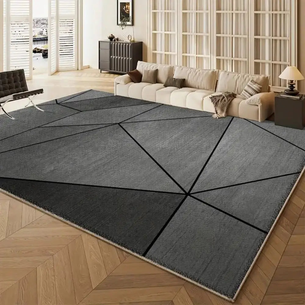 VIKAMA Modern Geometry Large Area Carpet for Living Room and Bedroom Floor Mat Anti-Slip Indoor Area Carpet Home Decoration