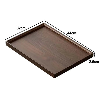 1pc Rectangular Wooden Serving Tray Dust-resistant Portable Tray Tableware Food Tray Home For Kitchen Dining Party Tea Bar Tray