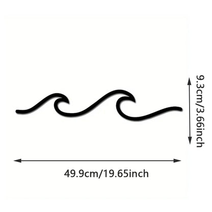 1pc Metal Wall Art Minimalist - Facial Line Wall Decor, Abstract Black Iron Sculpture for Modern Home Hanging Decor
