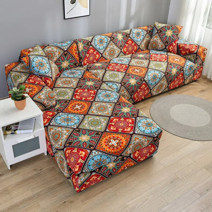 new style printed L shape sofa covers for living room sofa protector anti-dust elastic stretch covers for corner sofa cover