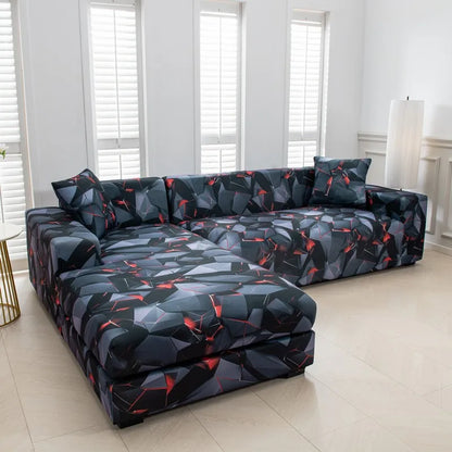 new style printed L shape sofa covers for living room sofa protector anti-dust elastic stretch covers for corner sofa cover