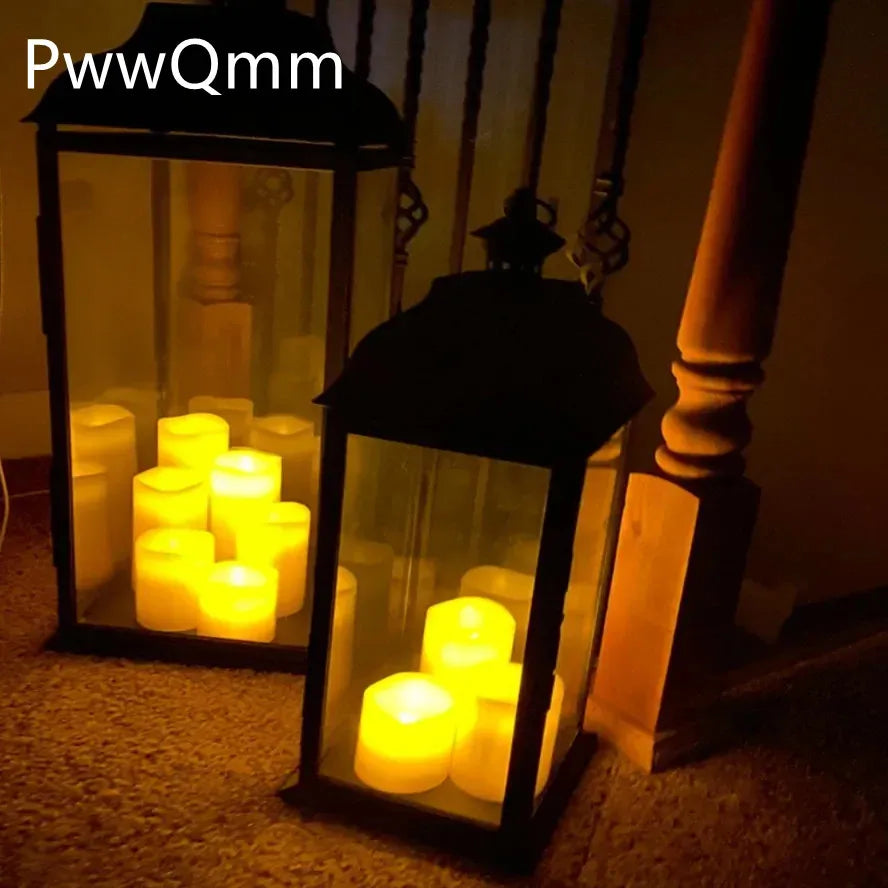 Flameless Flickering LED Candles Battery Operated for Wedding Birthday Party Romantic Ambience Home Decor Warm Light 3D Flame