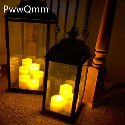 Flameless Flickering LED Candles Battery Operated for Wedding Birthday Party Romantic Ambience Home Decor Warm Light 3D Flame