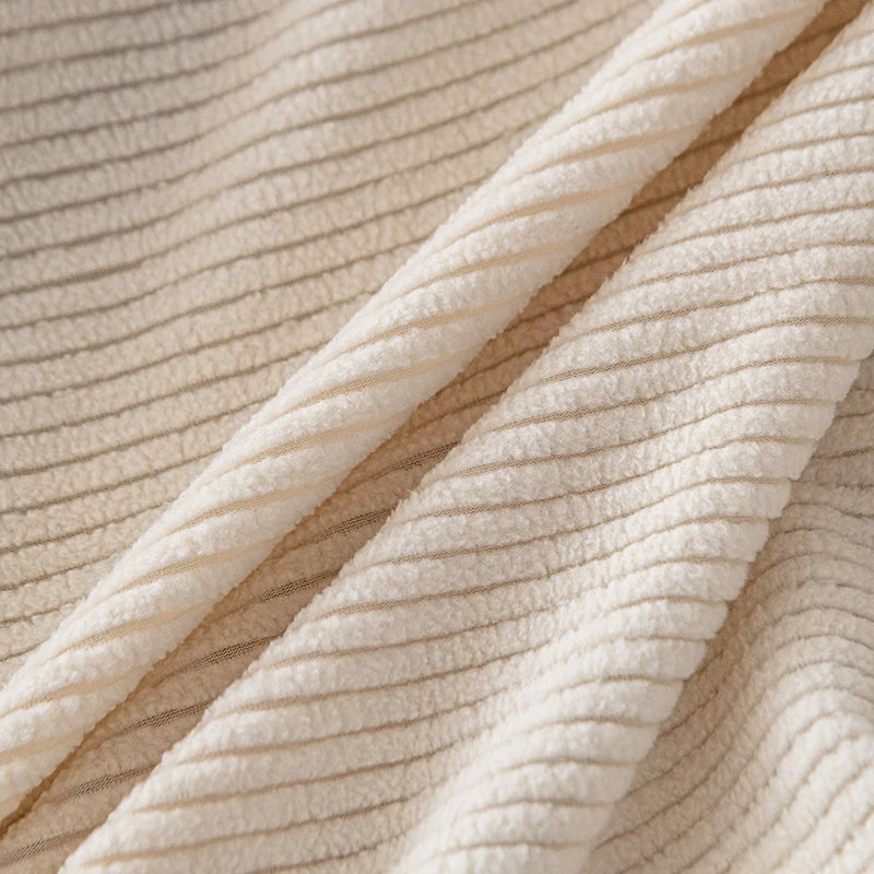 Jacquard Sofa Slipcover Ribbed Pattern Seat Cushion Cover Elastic Furniture Protector Sofa Covers for Living Room Bedroom 1PC