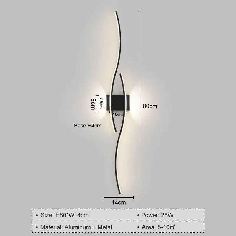 Modern LED Wall Lamps for Bedroom Bedside Wall Sconces Living Room Foyer Home Indoor Wall Lighting Fixture Interior Lamps Aisle