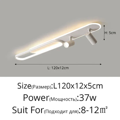 Minimalist LED Ceiling Light Long Strip Dining Room Track Spotlights Bedroom Hall Corridor Lamps for Lobby Lighting