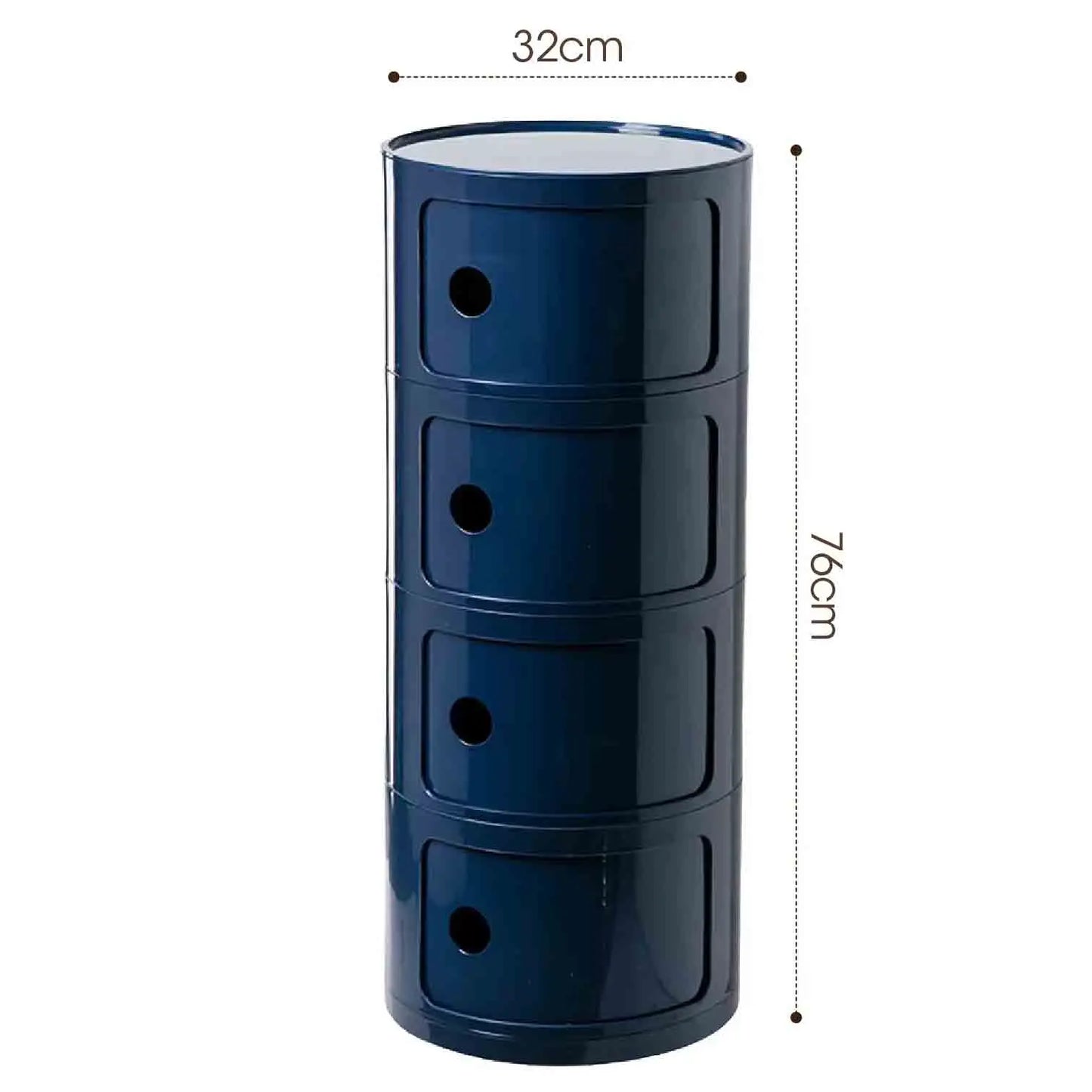 Bedside Table with Drawers Small Round Side Table Storage Cabinet Plastic Side Cabinet Nightstand for Bedroom Living Room