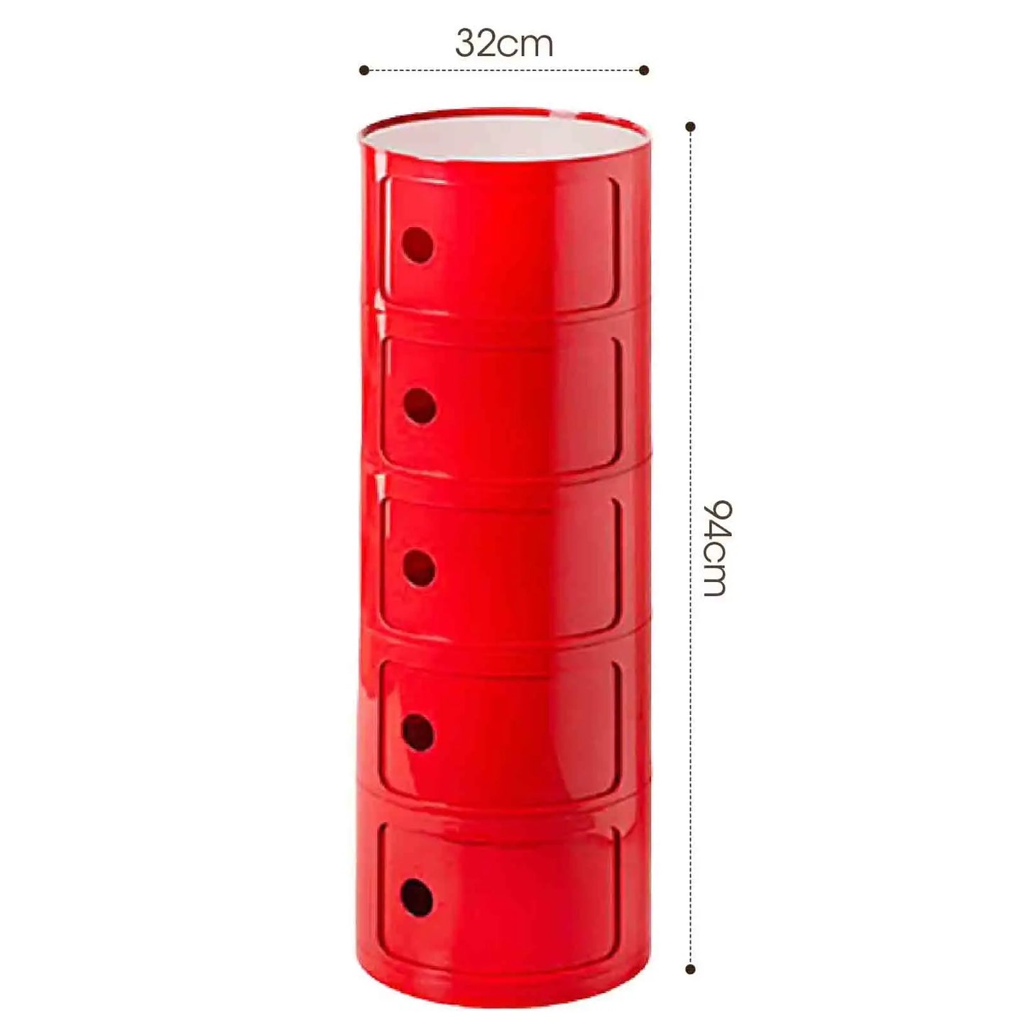 Bedside Table with Drawers Small Round Side Table Storage Cabinet Plastic Side Cabinet Nightstand for Bedroom Living Room