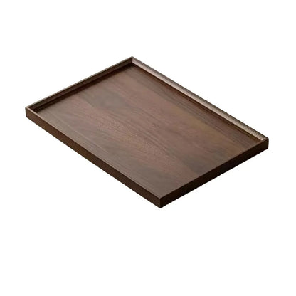 1pc Rectangular Wooden Serving Tray Dust-resistant Portable Tray Tableware Food Tray Home For Kitchen Dining Party Tea Bar Tray