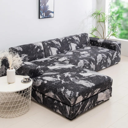 new style printed L shape sofa covers for living room sofa protector anti-dust elastic stretch covers for corner sofa cover